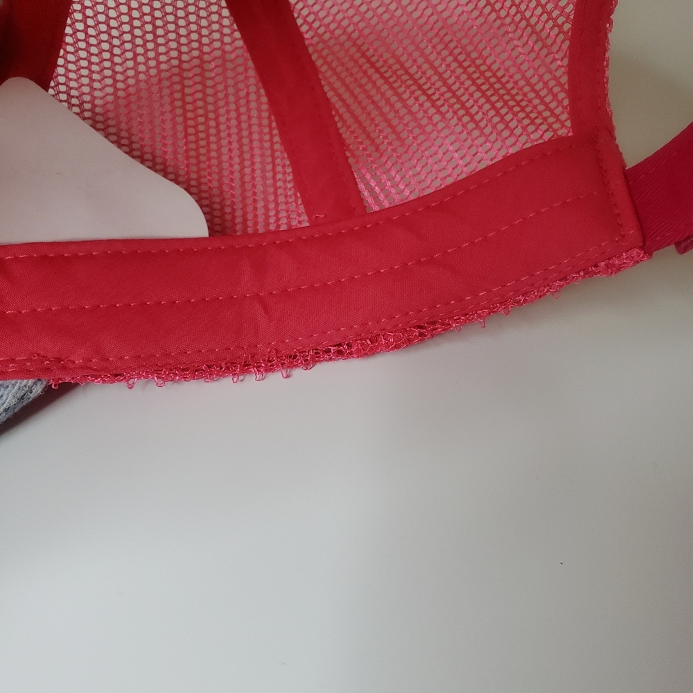Pink Mesh Baseball Cap Embroidered - Picture 9 of 10